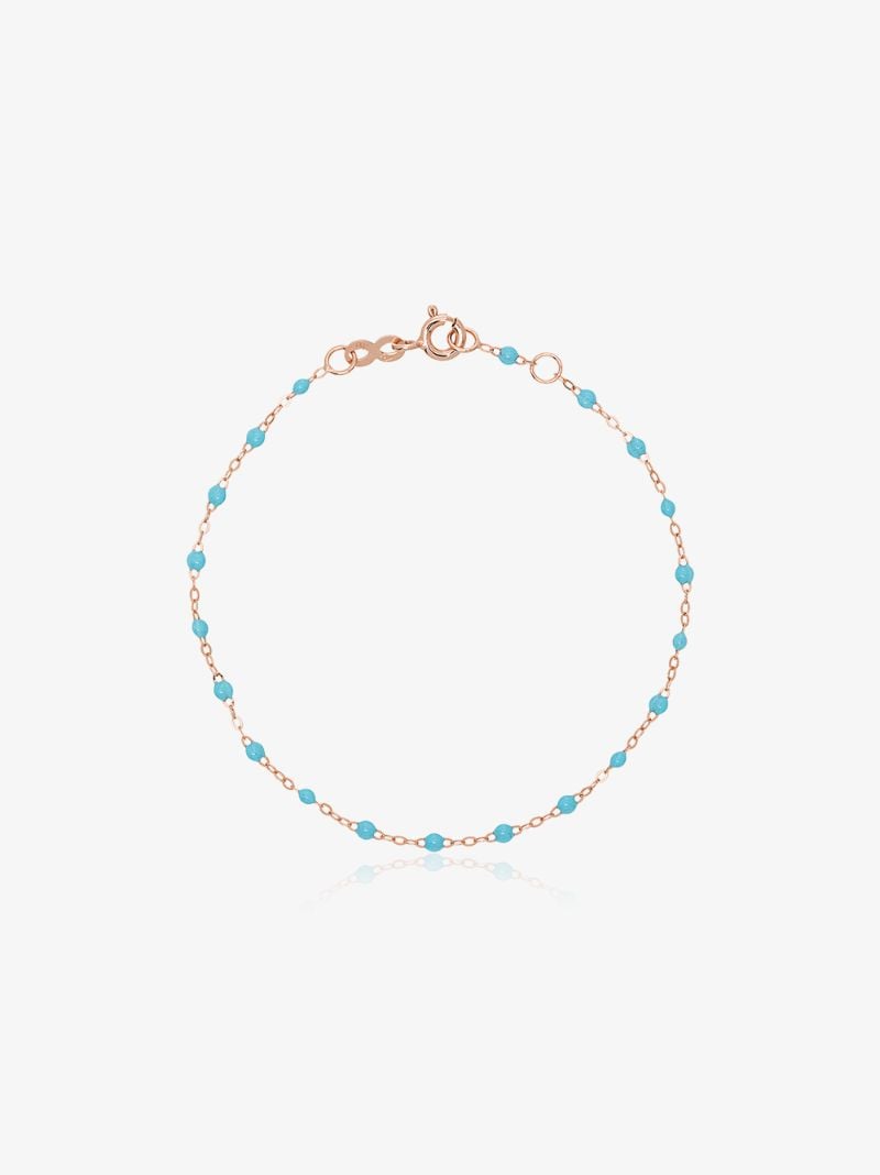 18k Rose Gold 17 Cm Beaded Bracelet