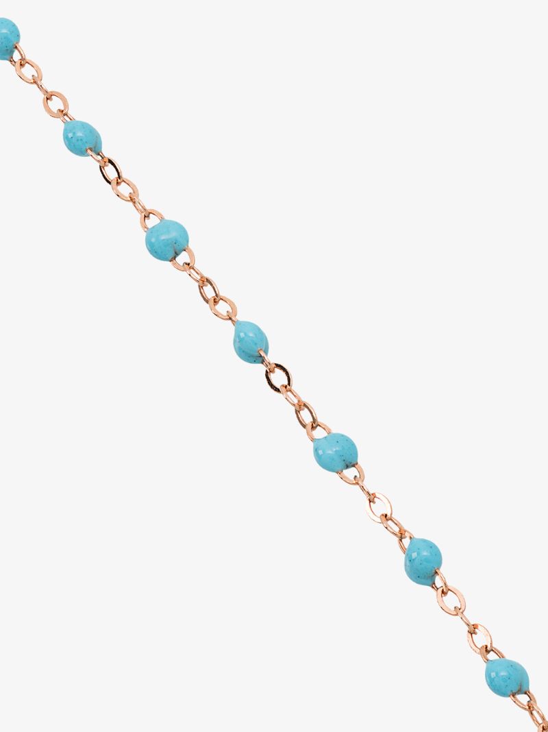 18k Rose Gold 17 Cm Beaded Bracelet