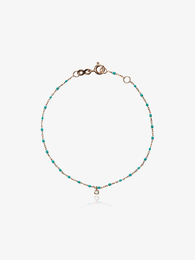 18k Rose Gold 17 Cm Beaded Diamond Bracelet