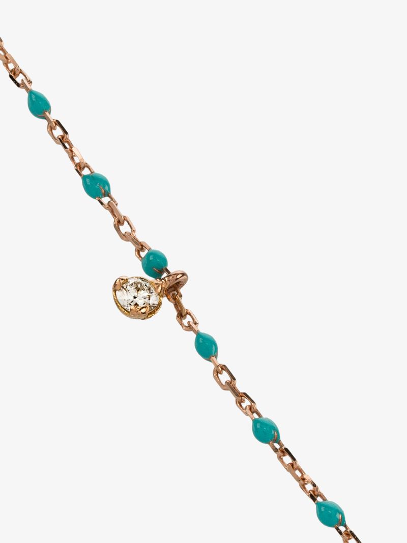 18k Rose Gold 17 Cm Beaded Diamond Bracelet