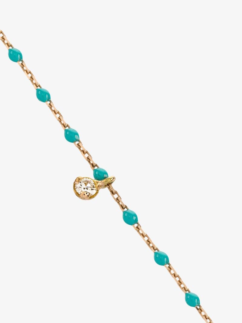 18k Rose Gold 17 Cm Beaded Diamond Bracelet