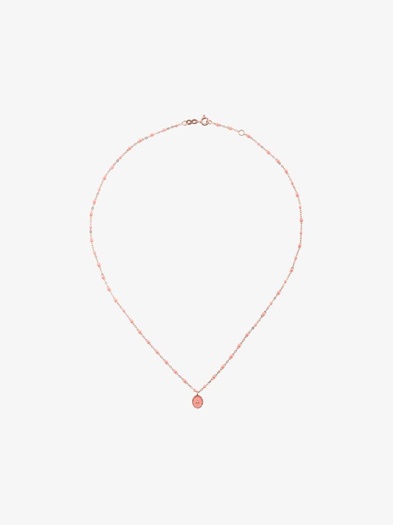 18k Rose Gold North Star 42 Cm Beaded Diamond Necklace