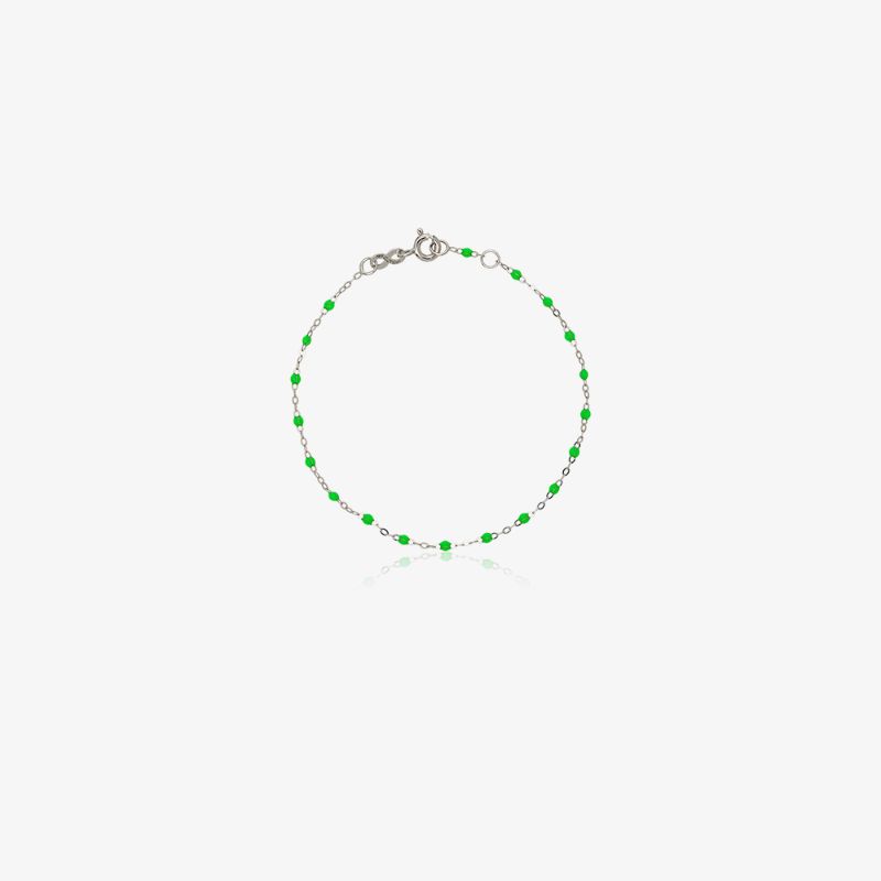 18k White Gold 17 Cm Beaded Bracelet