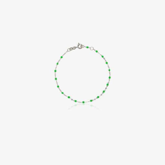 18k White Gold 17 Cm Beaded Bracelet