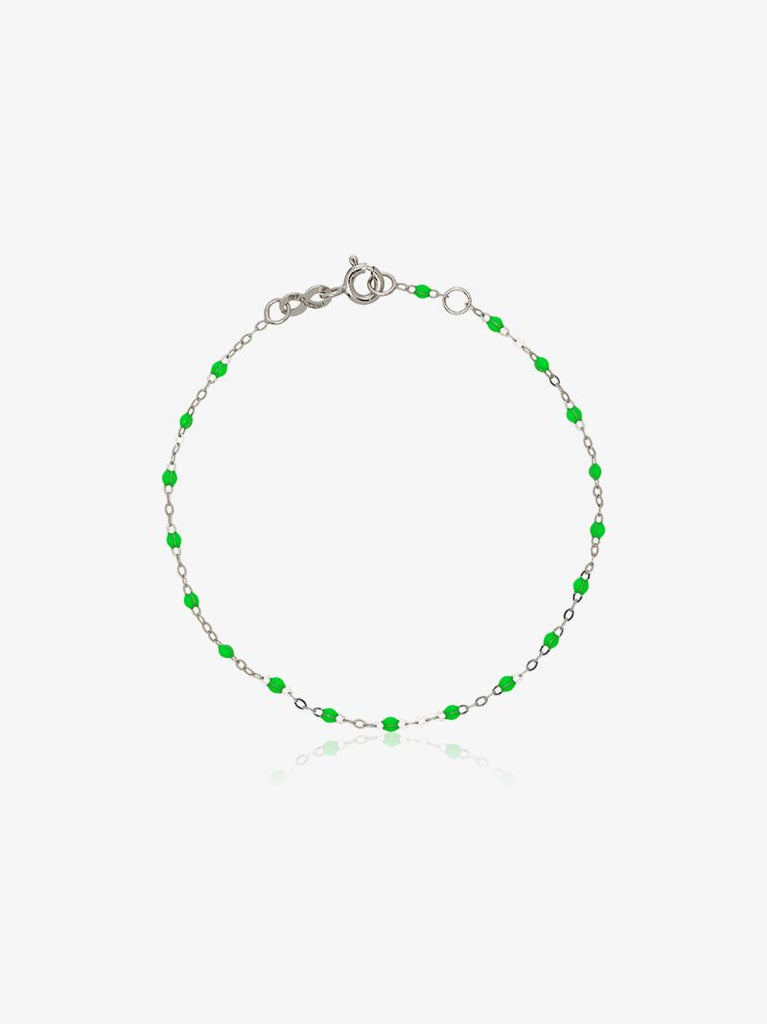 18k White Gold 17 Cm Beaded Bracelet