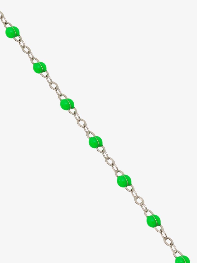 18k White Gold 17 Cm Beaded Bracelet