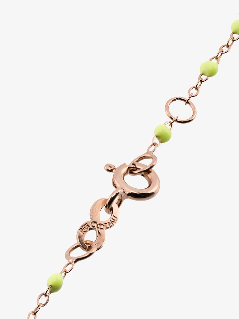 18k Rose Gold 17 Cm Beaded Bracelet