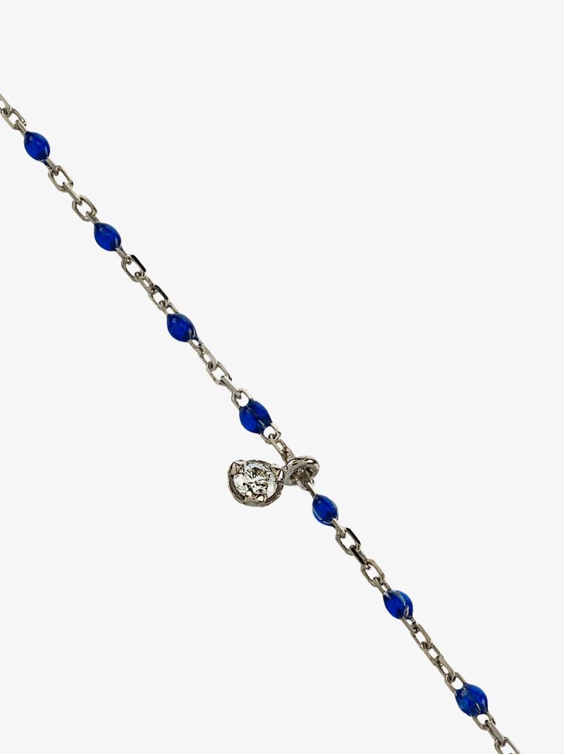18k White Gold 17 Cm Beaded Diamond Bracelet