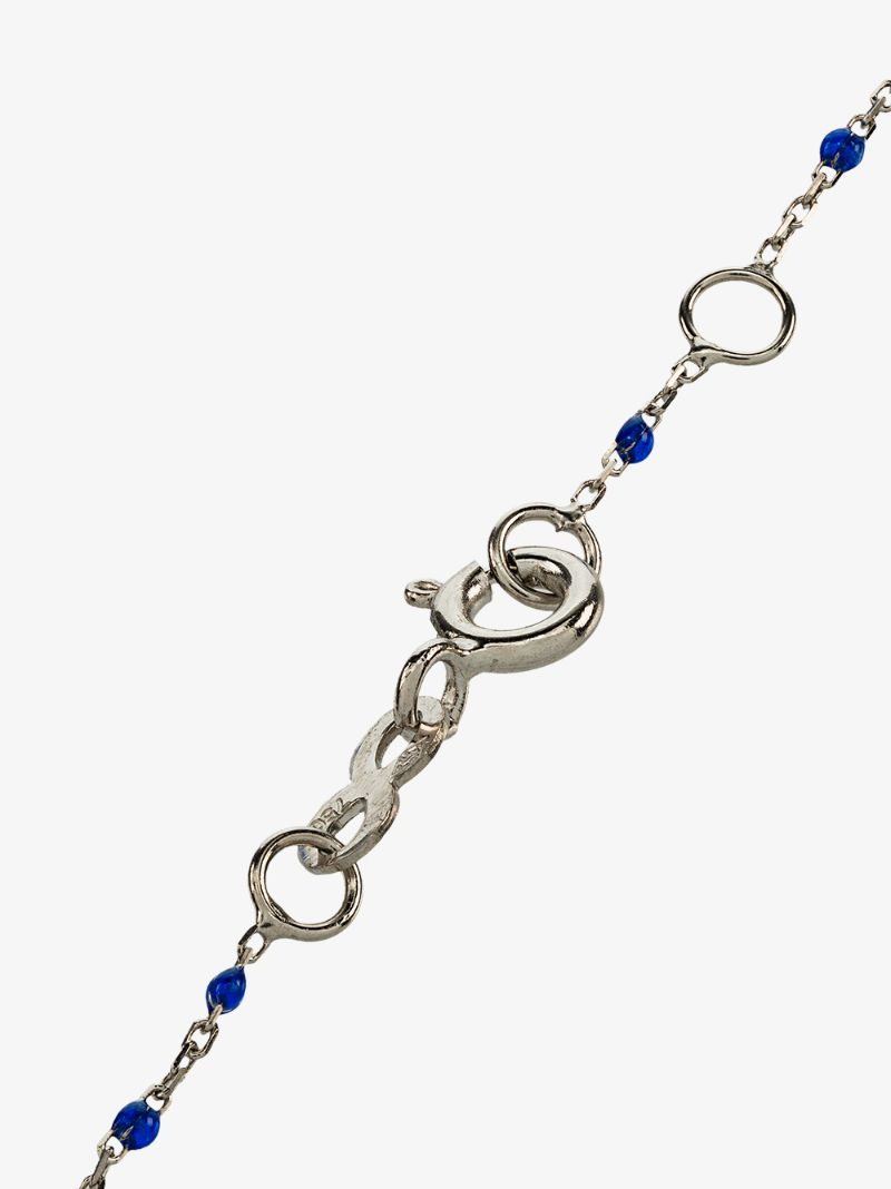 18k White Gold 17 Cm Beaded Diamond Bracelet