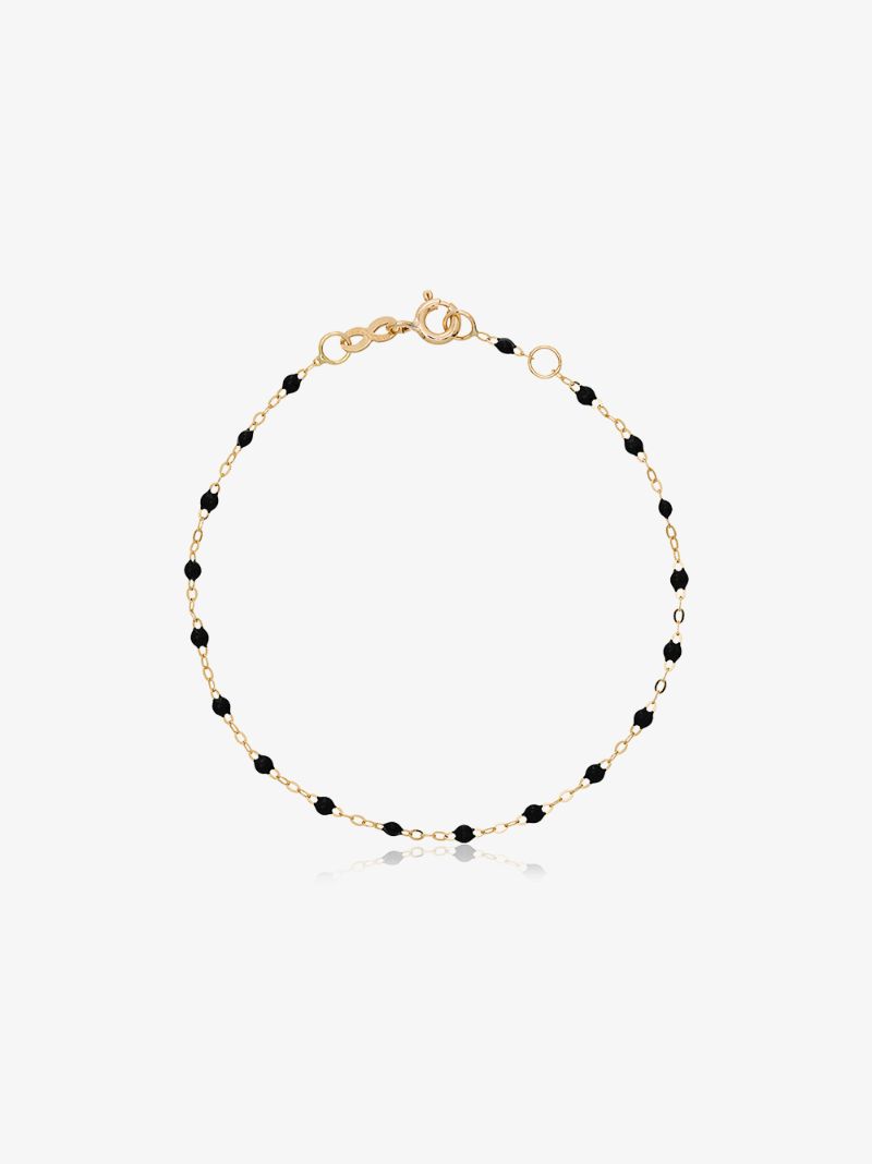 18k Yellow Gold 17 Cm Beaded Bracelet