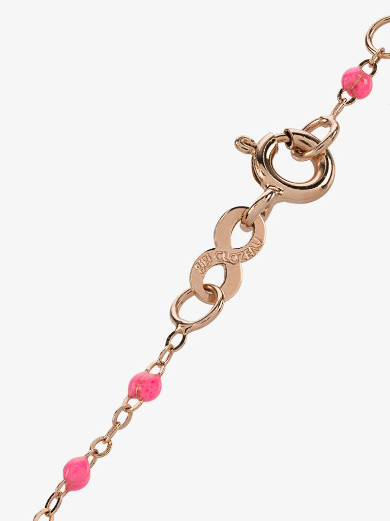 18k Rose Gold Flamingo 17 Cm  Beaded Bracelet