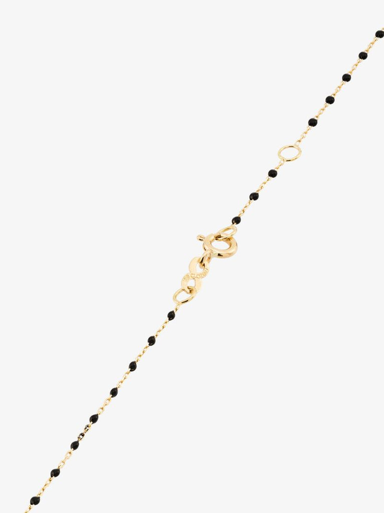 18k Yellow Gold 55 Cm Beaded Diamond Necklace