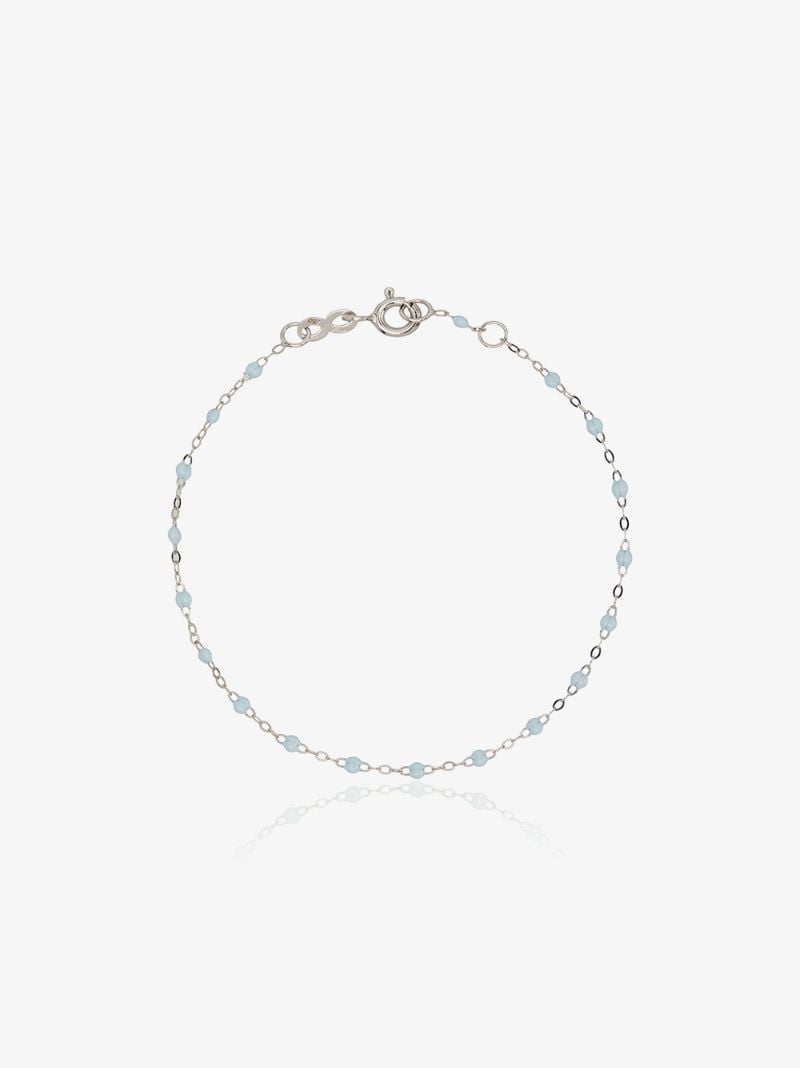 18k White Gold 17 Cm Beaded Bracelet