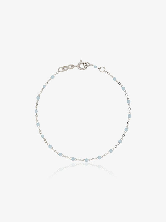18k White Gold 17 Cm Beaded Bracelet