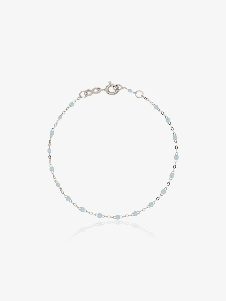 18k White Gold 17 Cm Beaded Bracelet