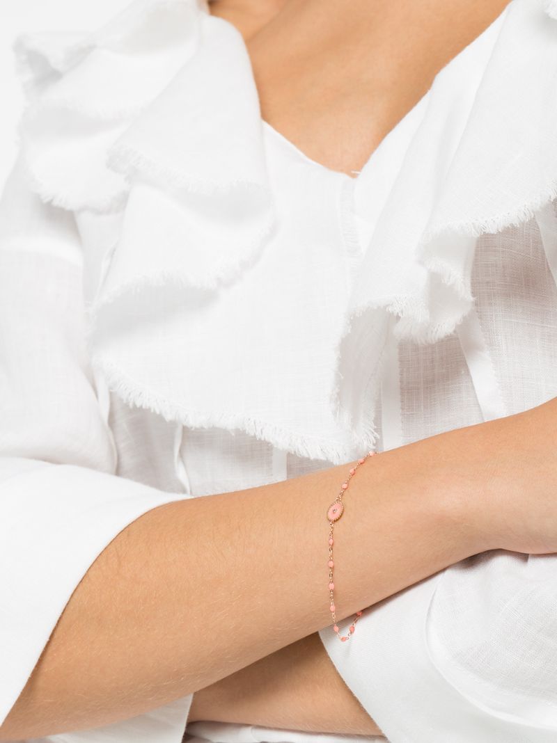 18k Rose Gold North Star 17 Cm Beaded Diamond Bracelet
