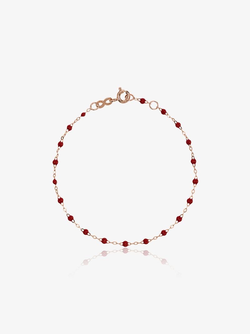 18k Rose Gold 17 Cm Beaded Bracelet