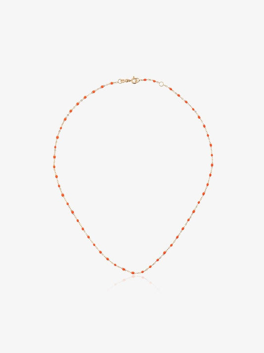 18k Yellow Gold 42 Cm Beaded Necklace