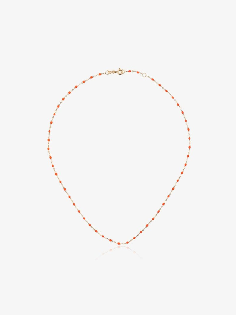 18k Yellow Gold 42 Cm Beaded Necklace