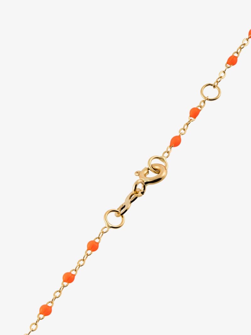 18k Yellow Gold 42 Cm Beaded Necklace