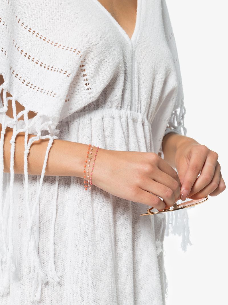 18k Rose Gold 17 Cm Beaded Bracelet