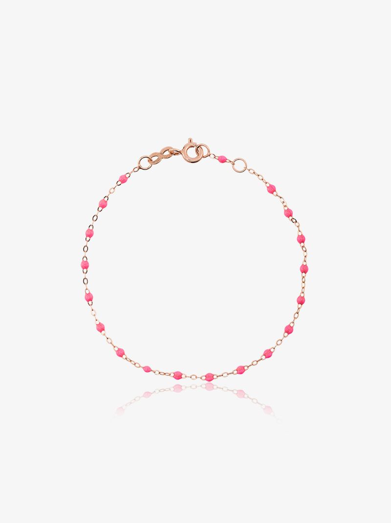 18k Rose Gold 17 Cm Beaded Bracelet