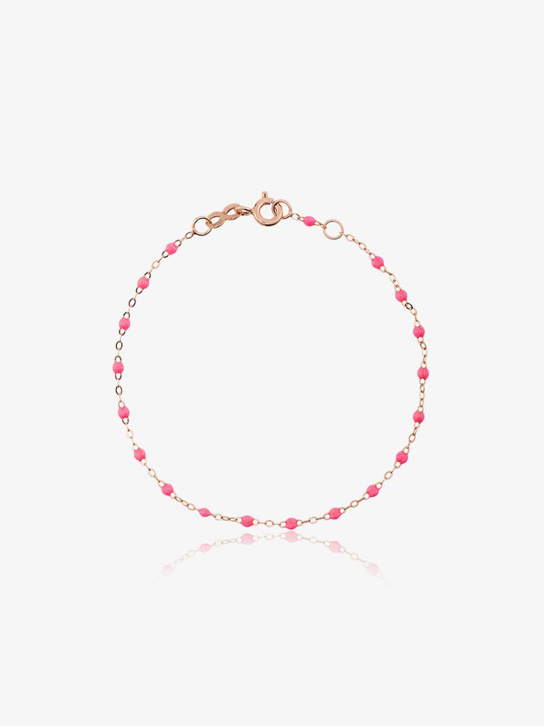 18k Rose Gold 17 Cm Beaded Bracelet