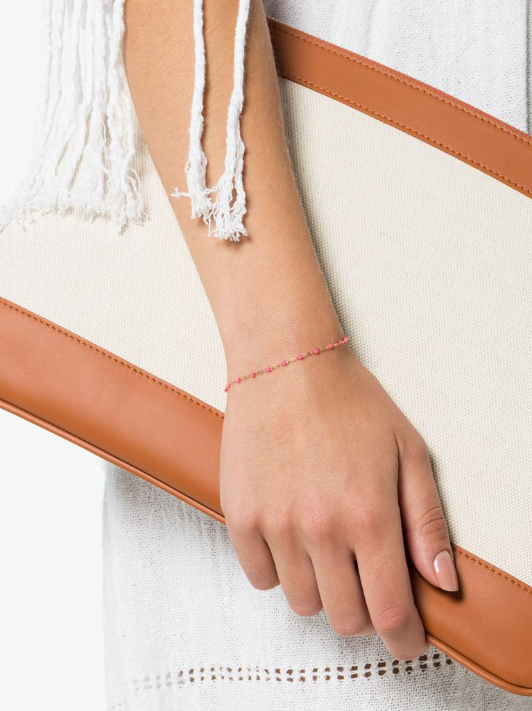 18k Rose Gold 17 Cm Beaded Bracelet
