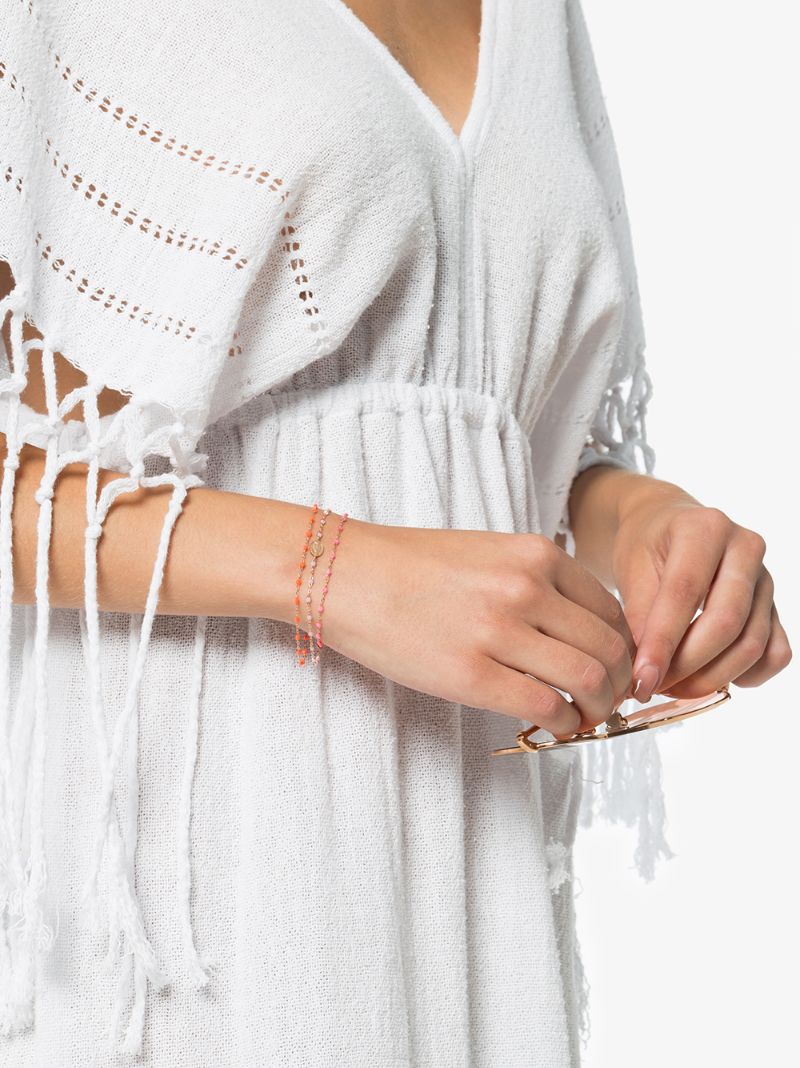 18k Rose Gold 17 Cm Beaded Bracelet