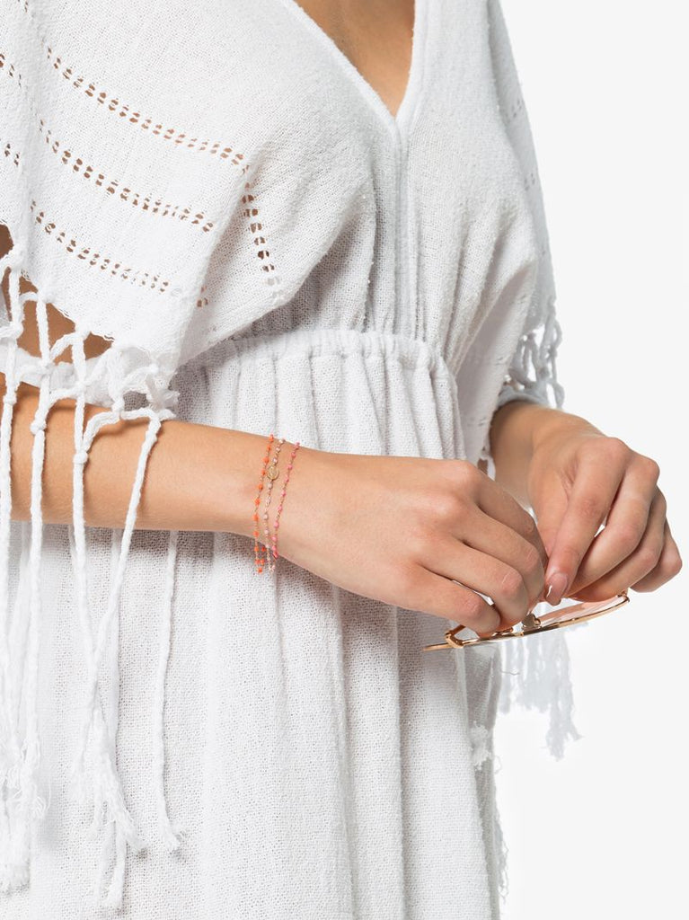 18k Rose Gold 17 Cm Beaded Bracelet