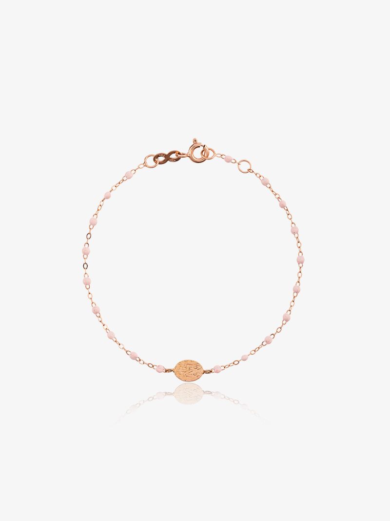 18k Rose Gold 17 Cm Beaded Bracelet