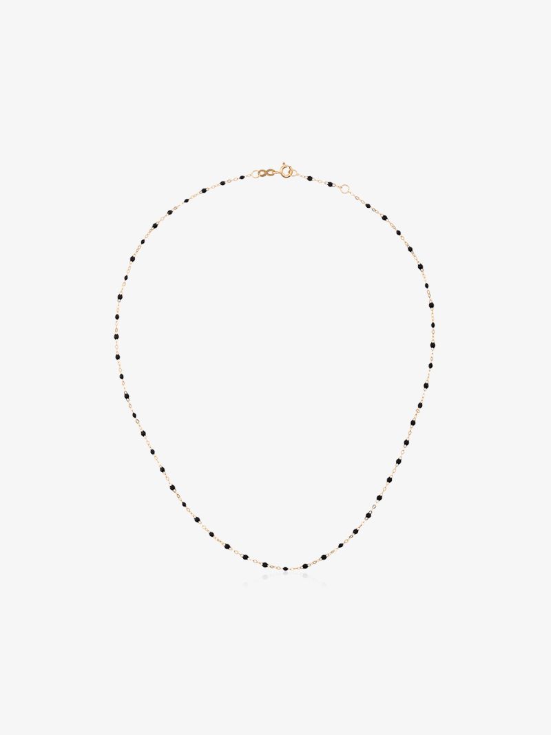 18k Yellow Gold 42 Cm Beaded Necklace