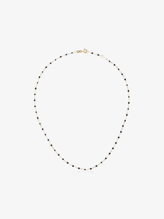 18k Yellow Gold 42 Cm Beaded Necklace