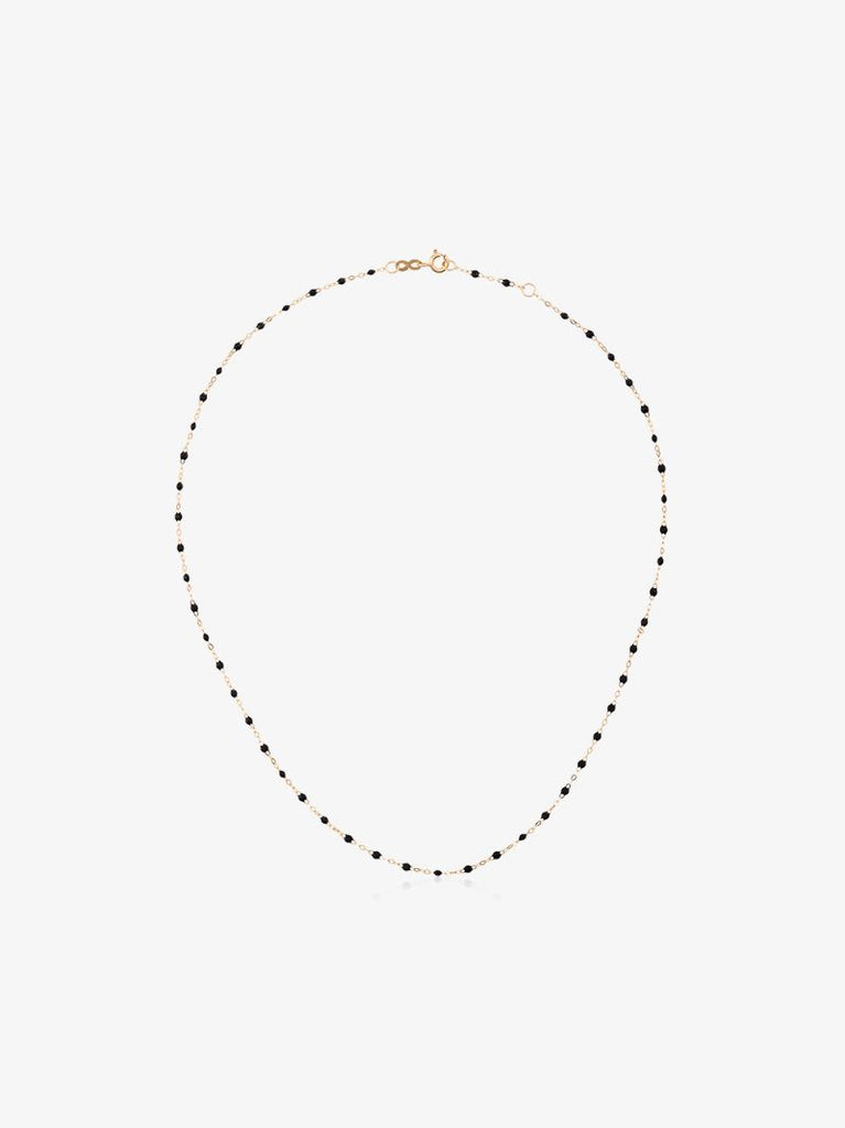 18k Yellow Gold 42 Cm Beaded Necklace