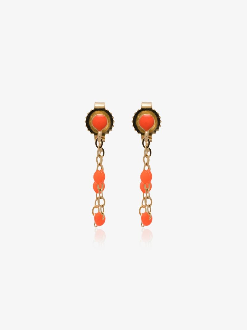 18k Yellow Gold Beaded Earrings