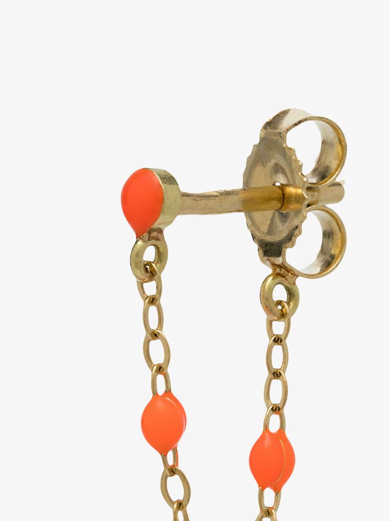 18k Yellow Gold Beaded Earrings