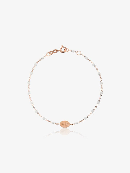 18k Rose Gold Madone 17 Cm Beaded Bracelet