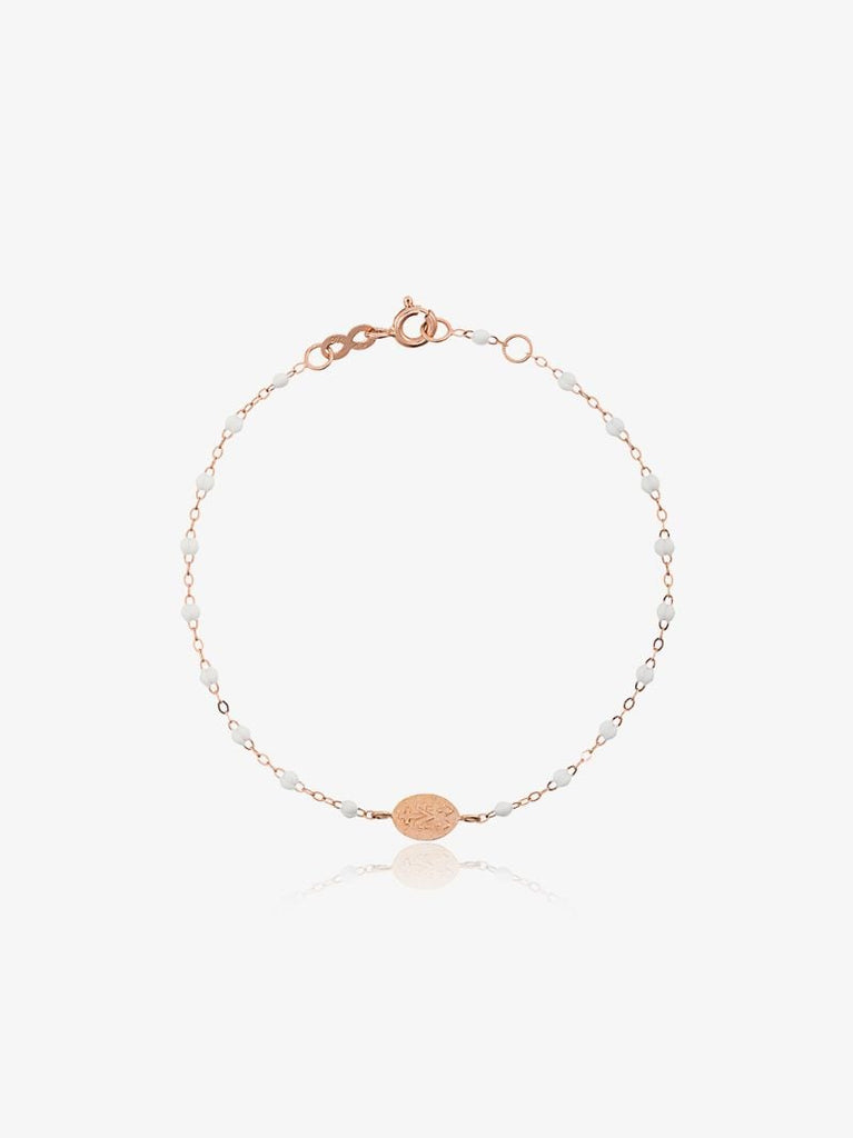 18k Rose Gold Madone 17 Cm Beaded Bracelet