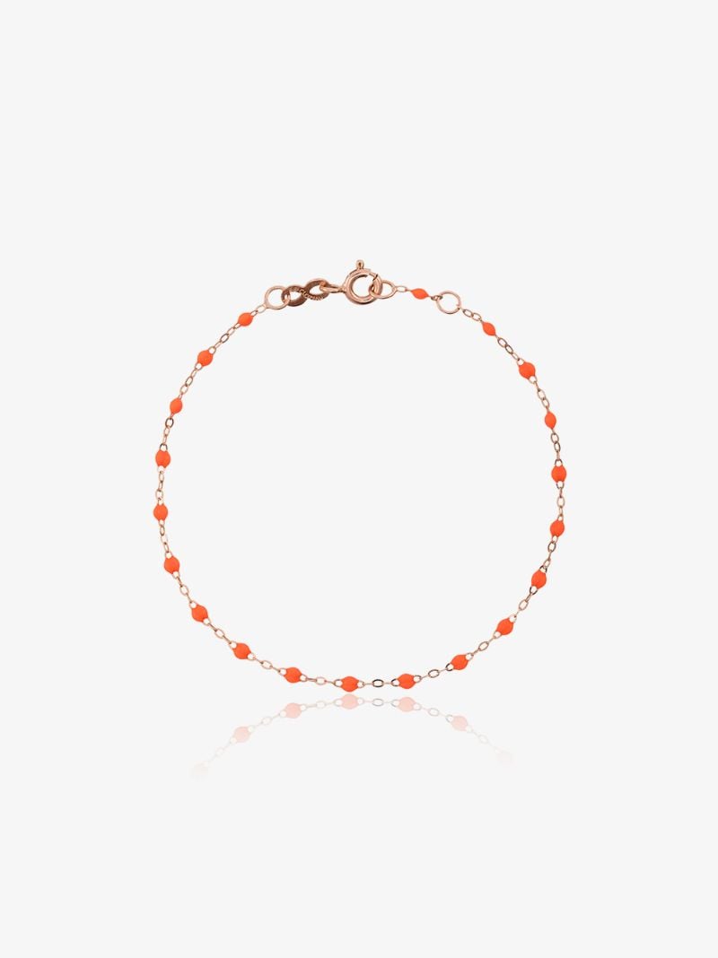 18k Rose Gold 17 Cm Beaded Bracelet