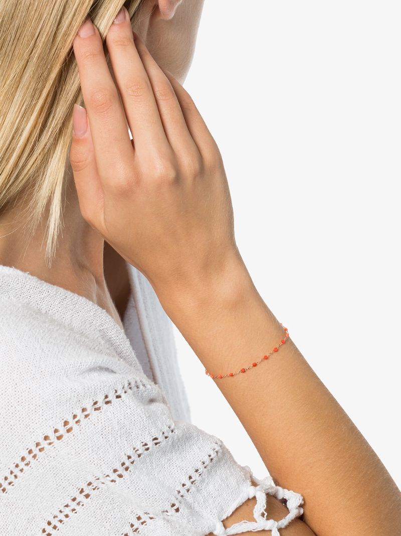 18k Rose Gold 17 Cm Beaded Bracelet