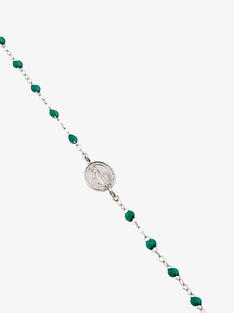 18k White Gold Madone 17 Cm Beaded Bracelet