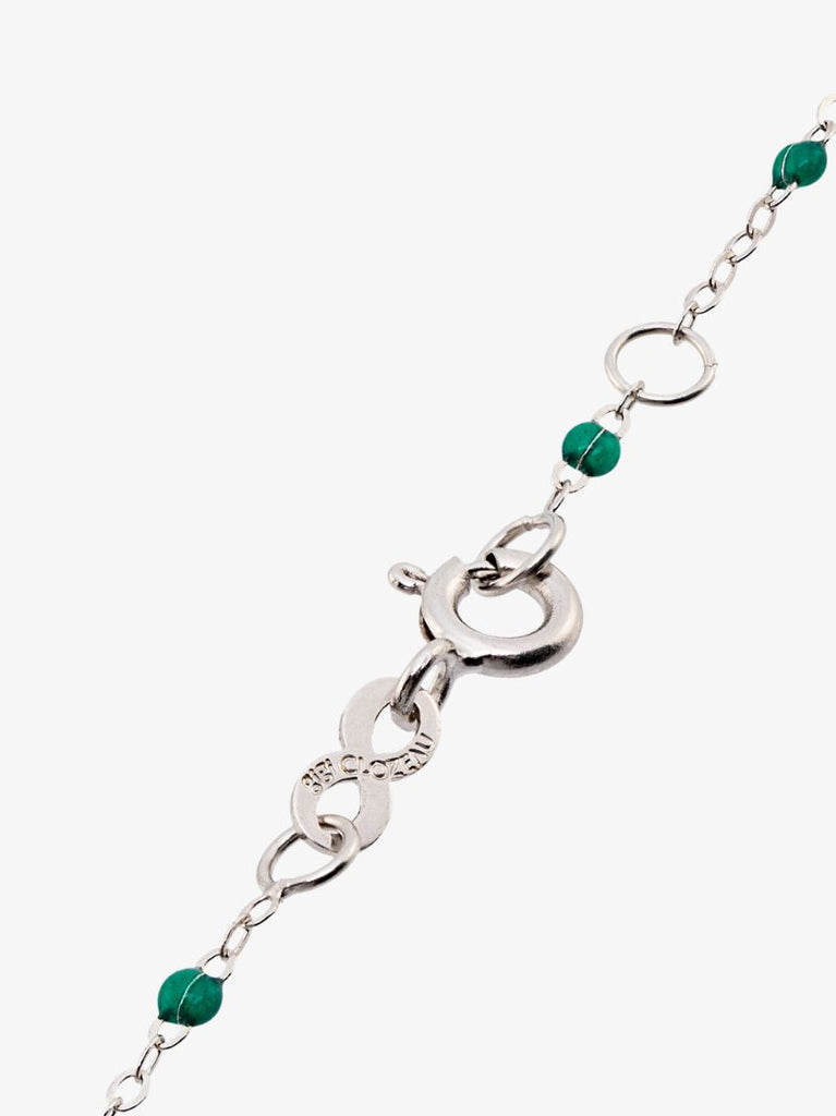 18k White Gold Madone 17 Cm Beaded Bracelet
