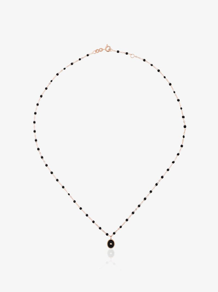 18k Rose Gold 42 Cm Beaded Diamond Necklace