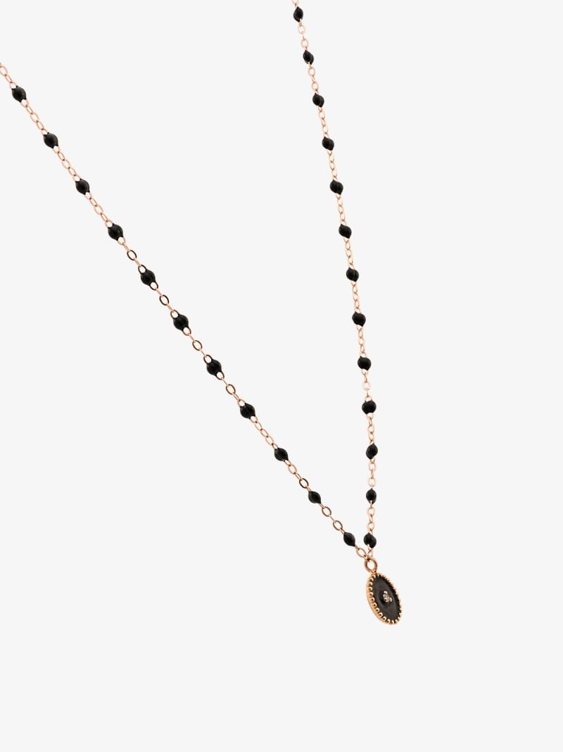 18k Rose Gold 42 Cm Beaded Diamond Necklace