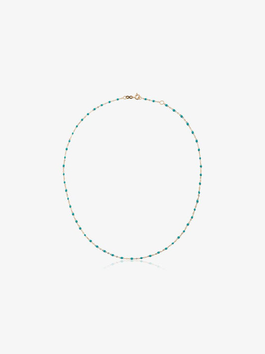 18k Yellow Gold 42 Cm Beaded Necklace