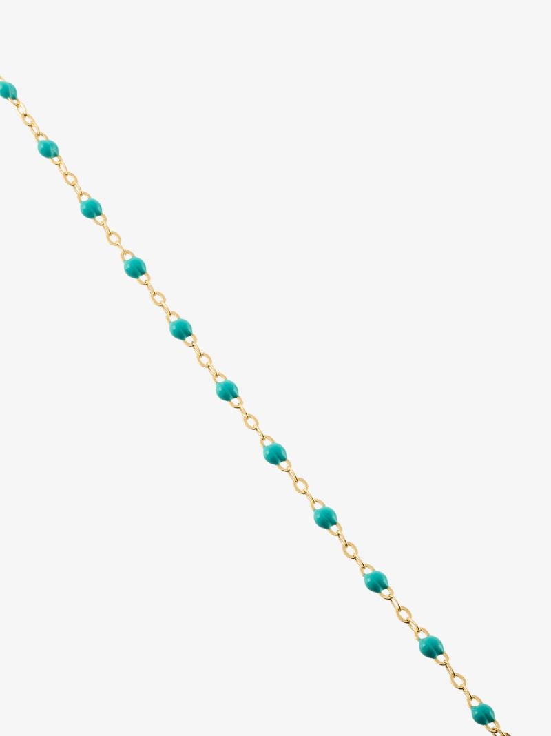 18k Yellow Gold 42 Cm Beaded Necklace