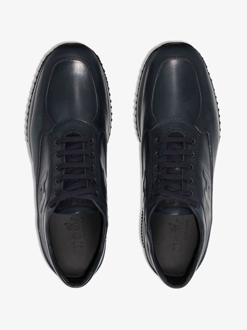 Blue Interactive Monogram Leather Sneakers