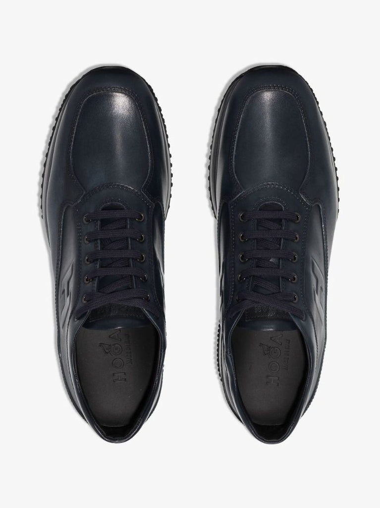 Blue Interactive Monogram Leather Sneakers
