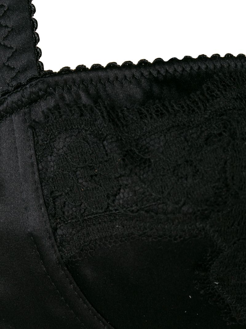 Black Silk Balconette Bra