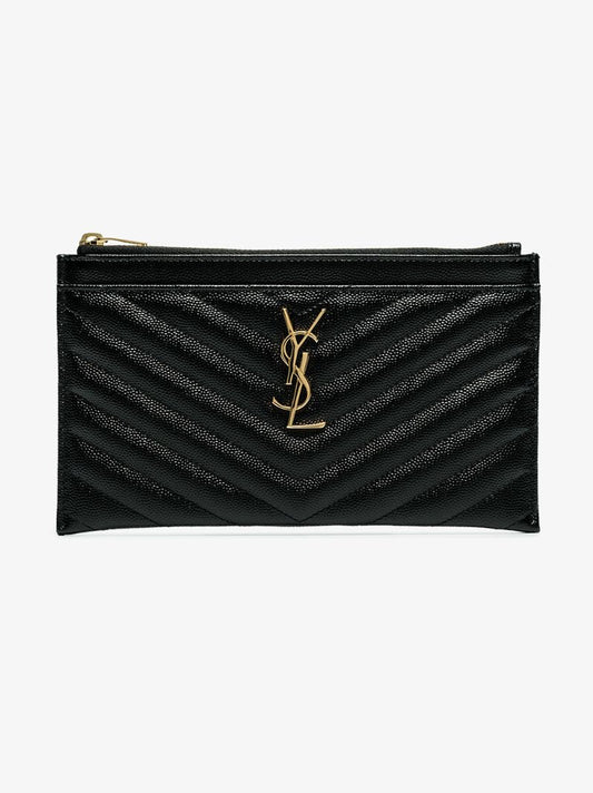 Black Monogram MatelassÃ_x0083_Â© Quilted Clutch
